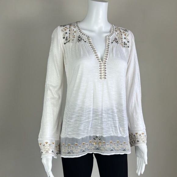 LUCKY BRAND Embroidered Top - XS - Picture 2 of 9